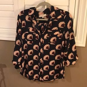 Loft Print Floral Blouse